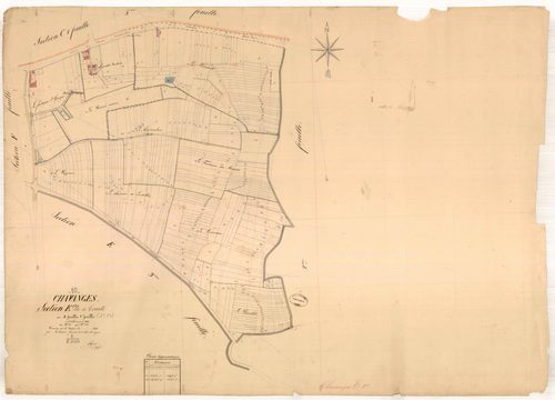 Chavanges, section E dite de courat, feuille n° 1, parcelles n°1-261