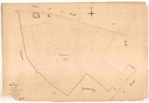 Chavanges, section F dite de la chapelle, feuille n° 2, parcelles n°121-300