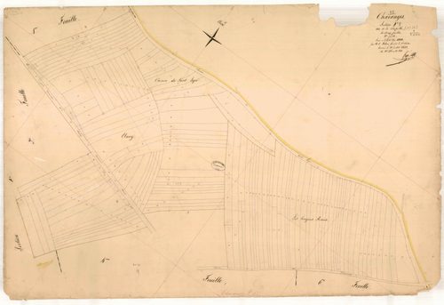 Chavanges, section F dite de la chapelle, feuille n° 5, parcelles n°432-582