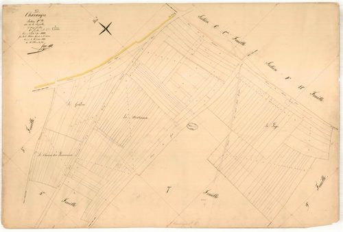 Chavanges, section F dite de la chapelle, feuille n° 6, parcelles n°583-713
