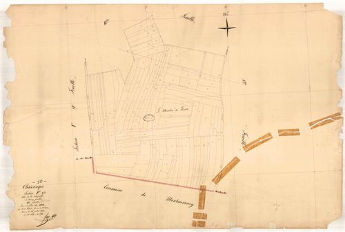 Chavanges, section F dite de la chapelle, feuille n° 10, parcelles n°1248-1350