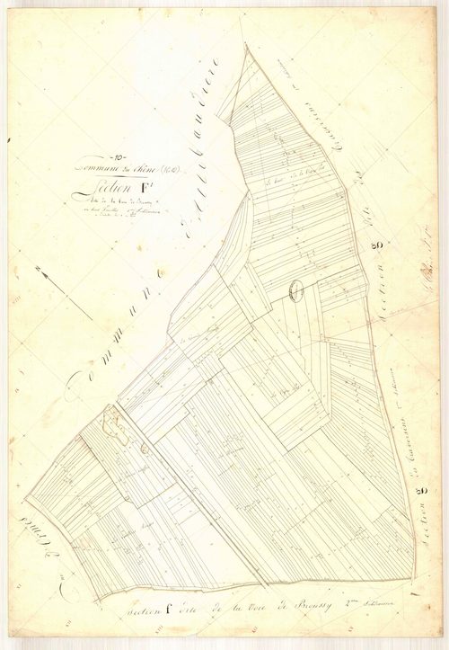 Le Chêne, section F dite de la voie de Broussy, feuille n° 1