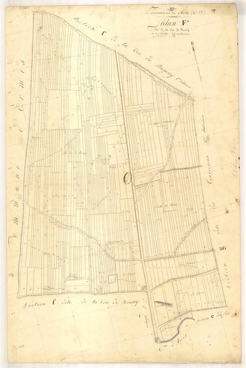 Le Chêne, section F dite de la voie de Broussy, feuille n° 2