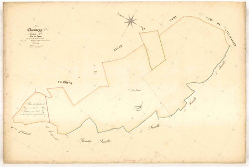 Chennegy, section A dite des vignes, feuille n° 2, parcelles n°302-304
