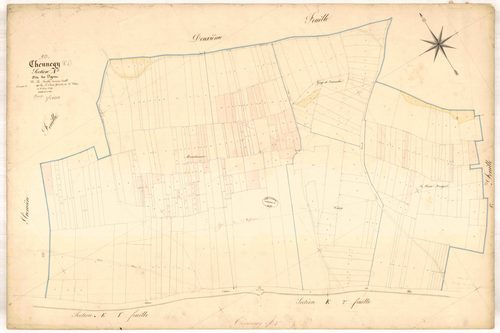 Chennegy, section A dite des vignes, feuille n° 3, parcelles n°305-593