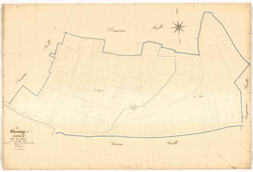 Chennegy, section A dite des vignes, feuille n° 4, parcelles n°594-783