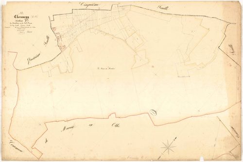 Chennegy, section C dite des montelains et du Val Dreux, feuille n° 3, parcelles n°417-524