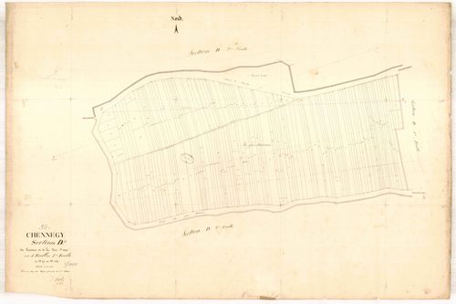 Chennegy, section D dite les essertons de la voie d'Aix, feuille n° 4, parcelles n°850-1034