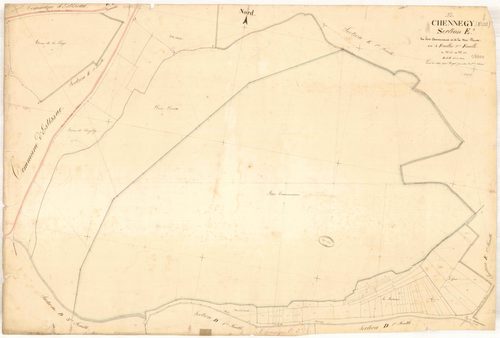 Chennegy, section E dite des bois communaux voie neuve, feuille n° 3, parcelles n°858-912