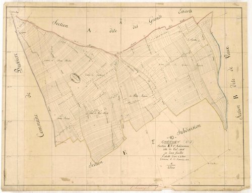 Chervey, section E dite du Val  Sanot, feuille n° 1