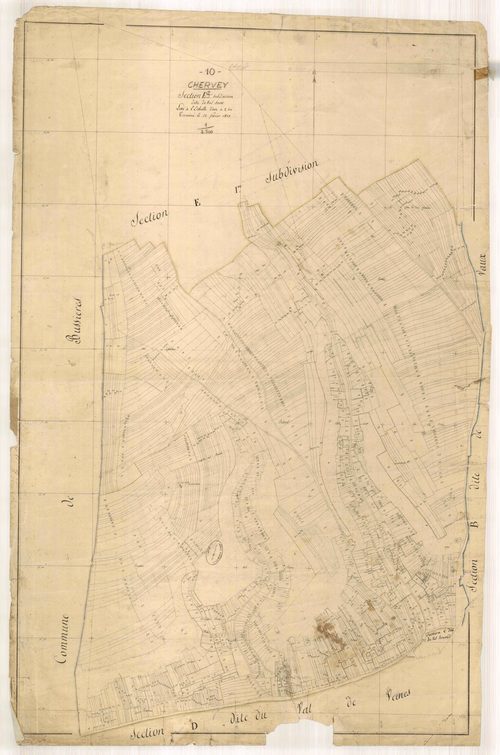 Chervey, section E dite du Val  Sanot, feuille n° 2