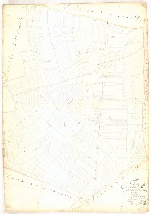 Chesley, section E dite du bois de Chesley, feuille n° 2, parcelles n°282-627