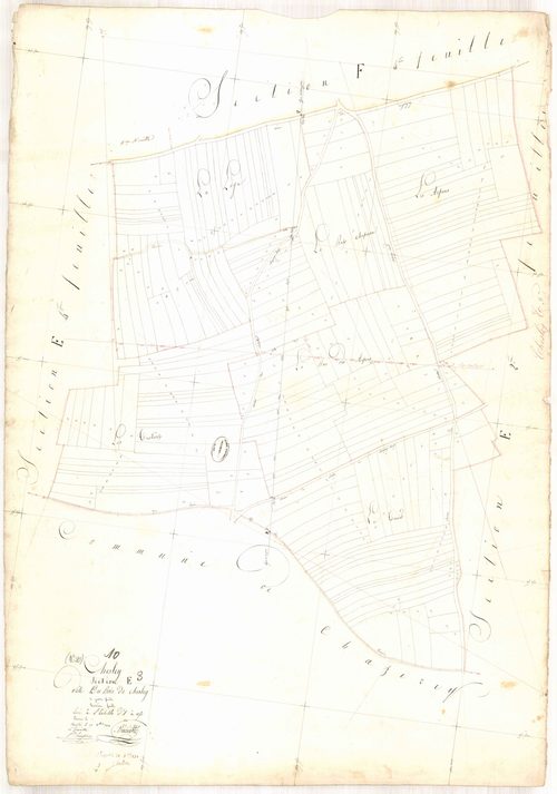 Chesley, section E dite du bois de Chesley, feuille n° 3, parcelles n°628-859