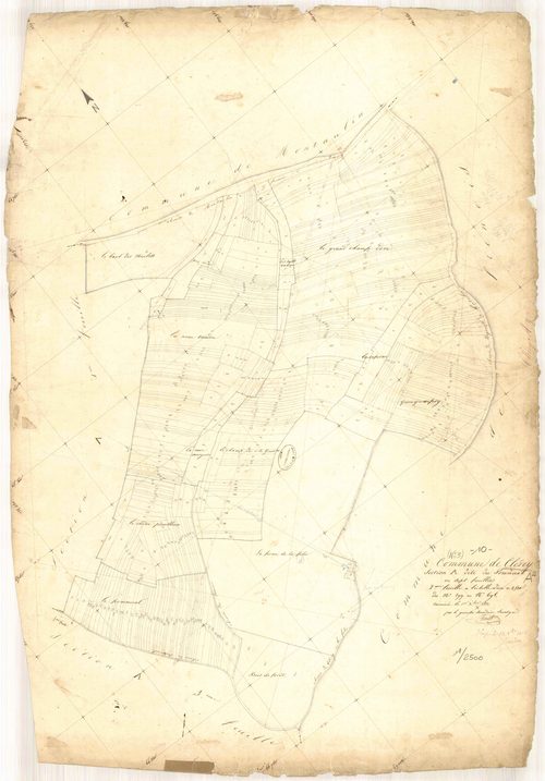 Clérey, section A dite pommerat, feuille n° 2, parcelles n°299-698