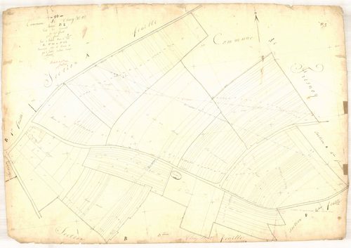 Clérey, section B dite de Courcelle, feuille n° 2, parcelles n°381-562