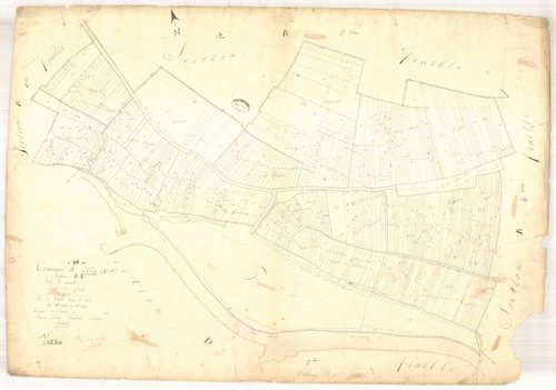 Clérey, section B dite de Courcelle, feuille n° 3, parcelles n°563-1161