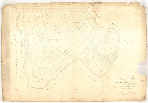 Clérey, section E dite de la grande contrée, feuille n° 4, parcelles n°636-900