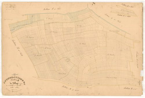 Colombé-la-Fosse, section B dite du village, feuille n° 2, parcelles n°172-627