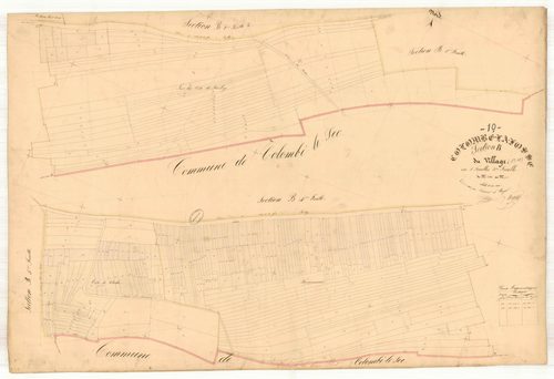 Colombé-la-Fosse, section B dite du village, feuille n° 3