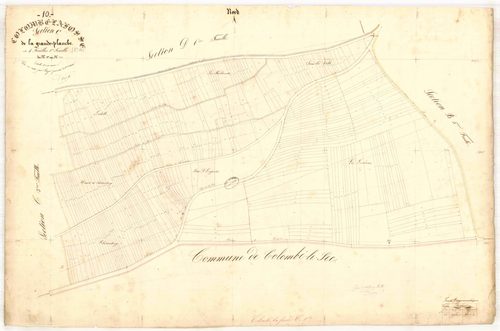 Colombé-la-Fosse, section C dite de la grande planche, feuille n° 1, parcelles n°1-351