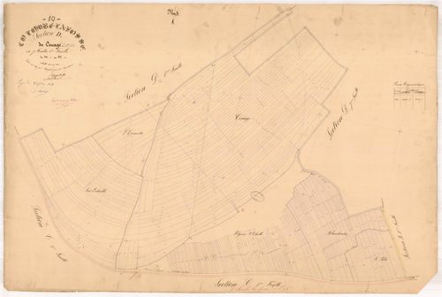 Colombé-la-Fosse, section D dite du couage, feuille n° 6, parcelles n°959-1206