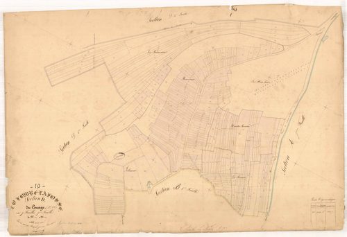 Colombé-la-Fosse, section D dite du couage, feuille n° 7, parcelles n°1207-1493