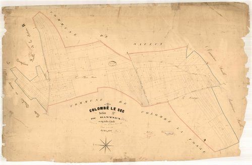 Colombé-le-Sec, section A dite des banvaux, feuille n° 1, parcelles n°2-116