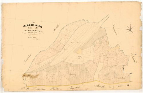 Colombé-le-Sec, section A dite des banvaux, feuille n° 3, parcelles n°432-821