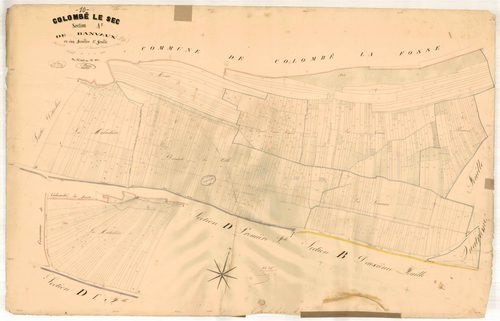 Colombé-le-Sec, section A dite des banvaux, feuille n° 5, parcelles n°1051-1617
