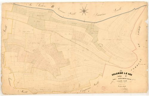 Colombé-le-Sec, section B dite de bétroupet, feuille n° 1, parcelles n°1-436