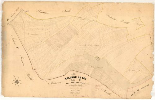 Colombé-le-Sec, section B dite de bétroupet, feuille n° 3, parcelles n°1033-1381