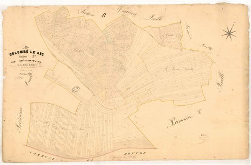 Colombé-le-Sec, section B dite de bétroupet, feuille n° 4, parcelles n°1382-1806