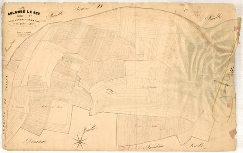 Colombé-le-Sec, section C dite de la côte gallon, feuille n° 1, parcelles n°1-662
