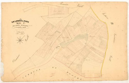 Colombé-le-Sec, section C dite de la côte gallon, feuille n° 3, parcelles n°1140-1559