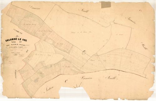 Colombé-le-Sec, section D dite du village, feuille n° 3, parcelles n°709-1008