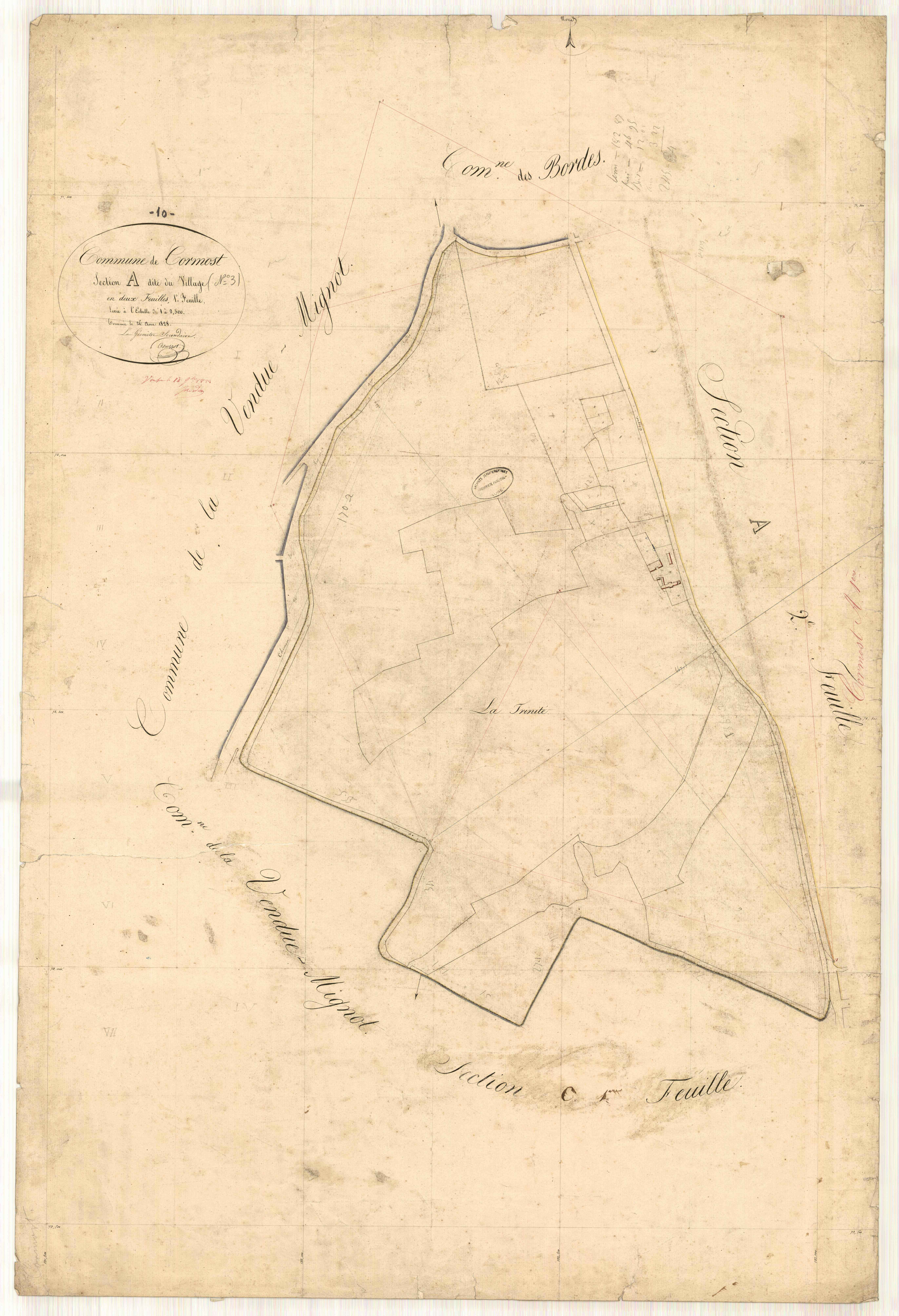 Cormost, section A dite du village, feuille n° 2