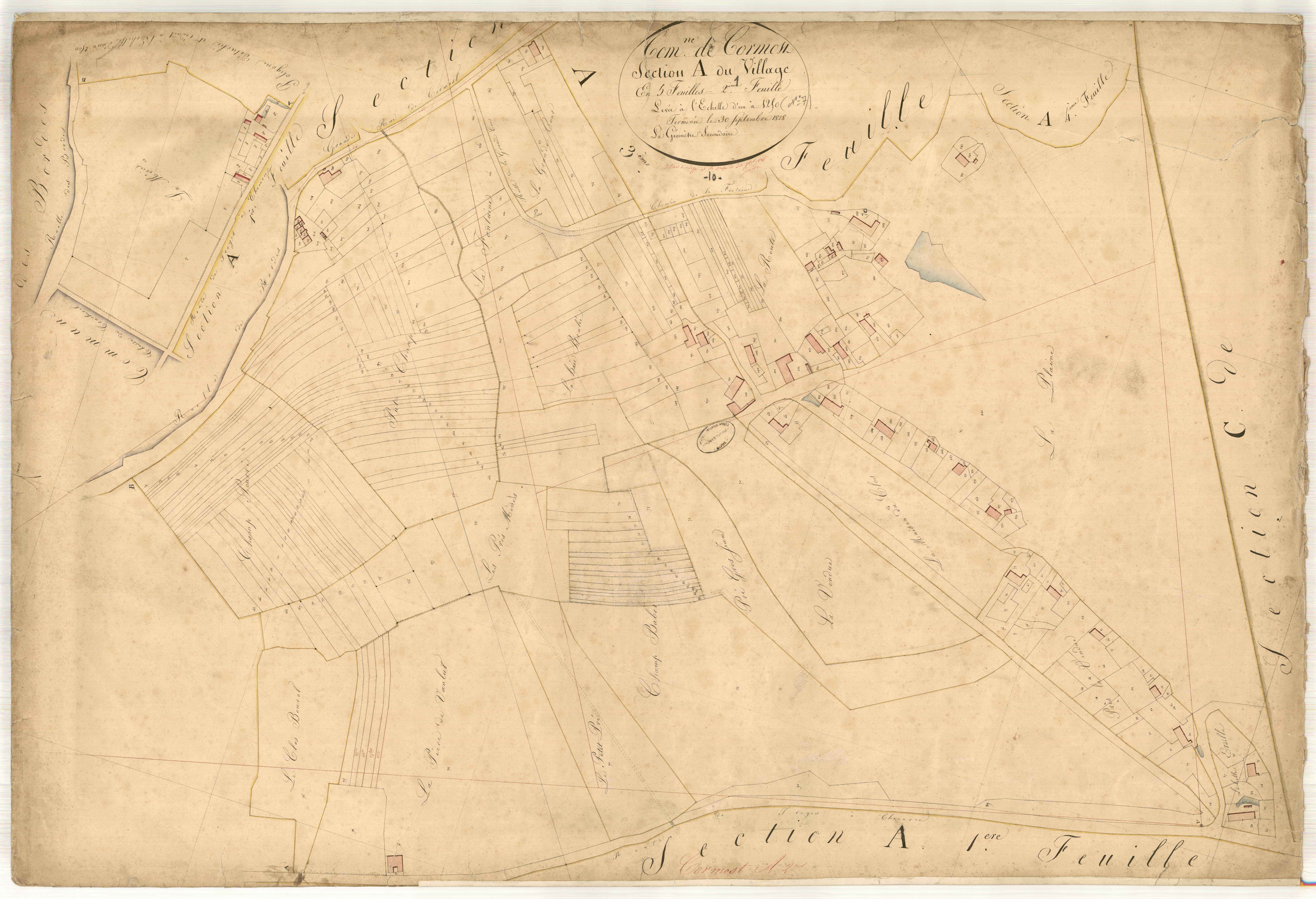 Cormost, section A dite du village, feuille n° 6