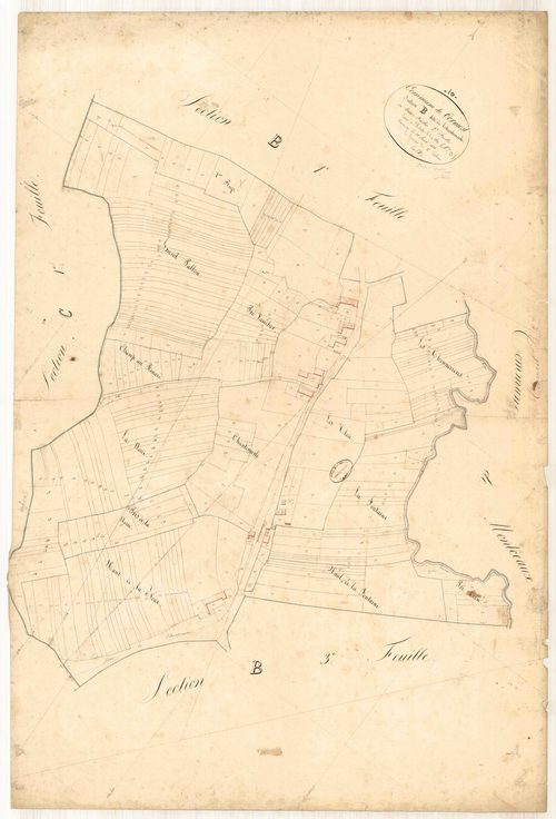 Cormost, section B dite de chantemerle, feuille n° 2
