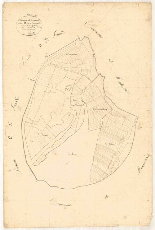 Cormost, section B dite de chantemerle, feuille n° 3