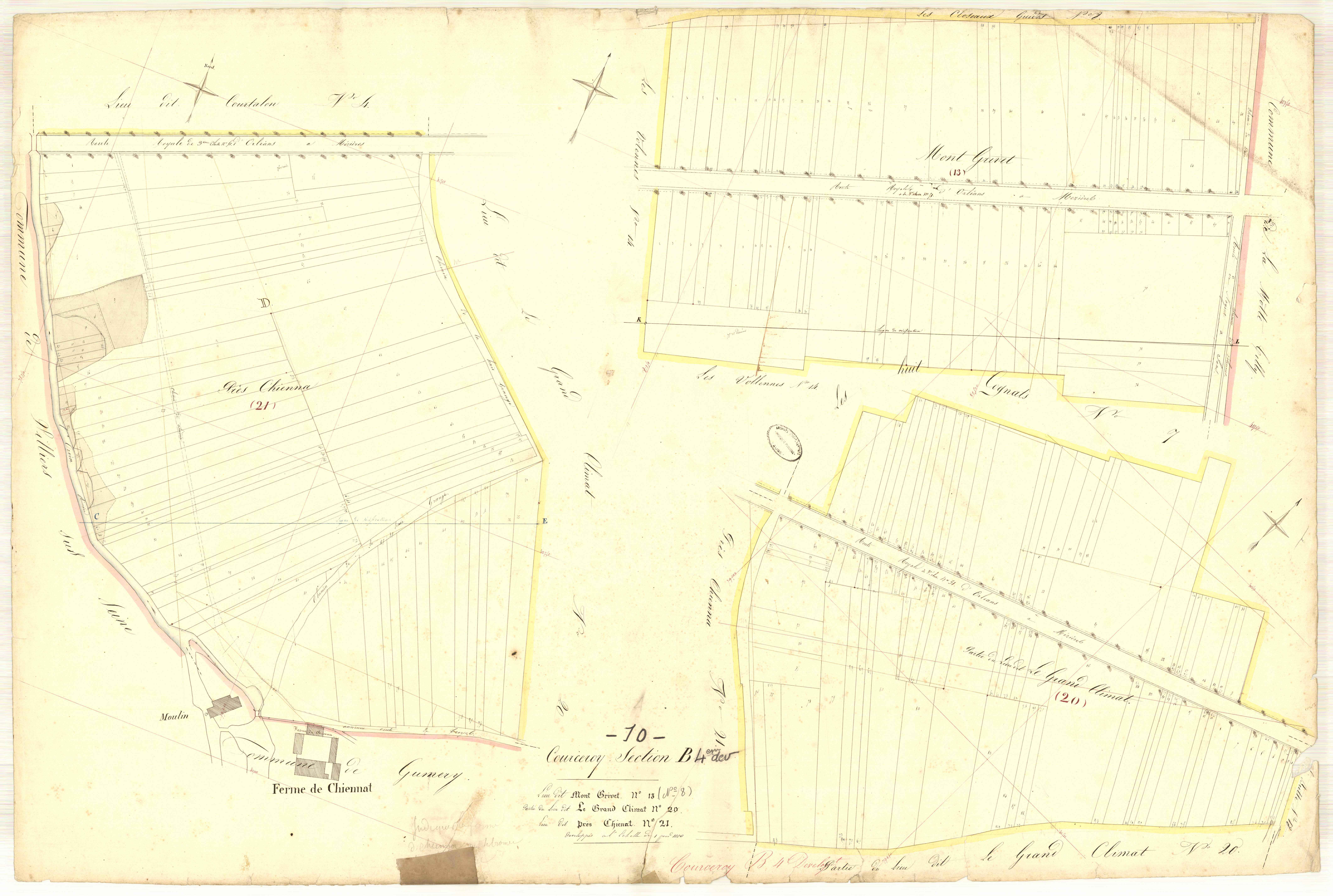 Courceroy, section B dite du mont brivet