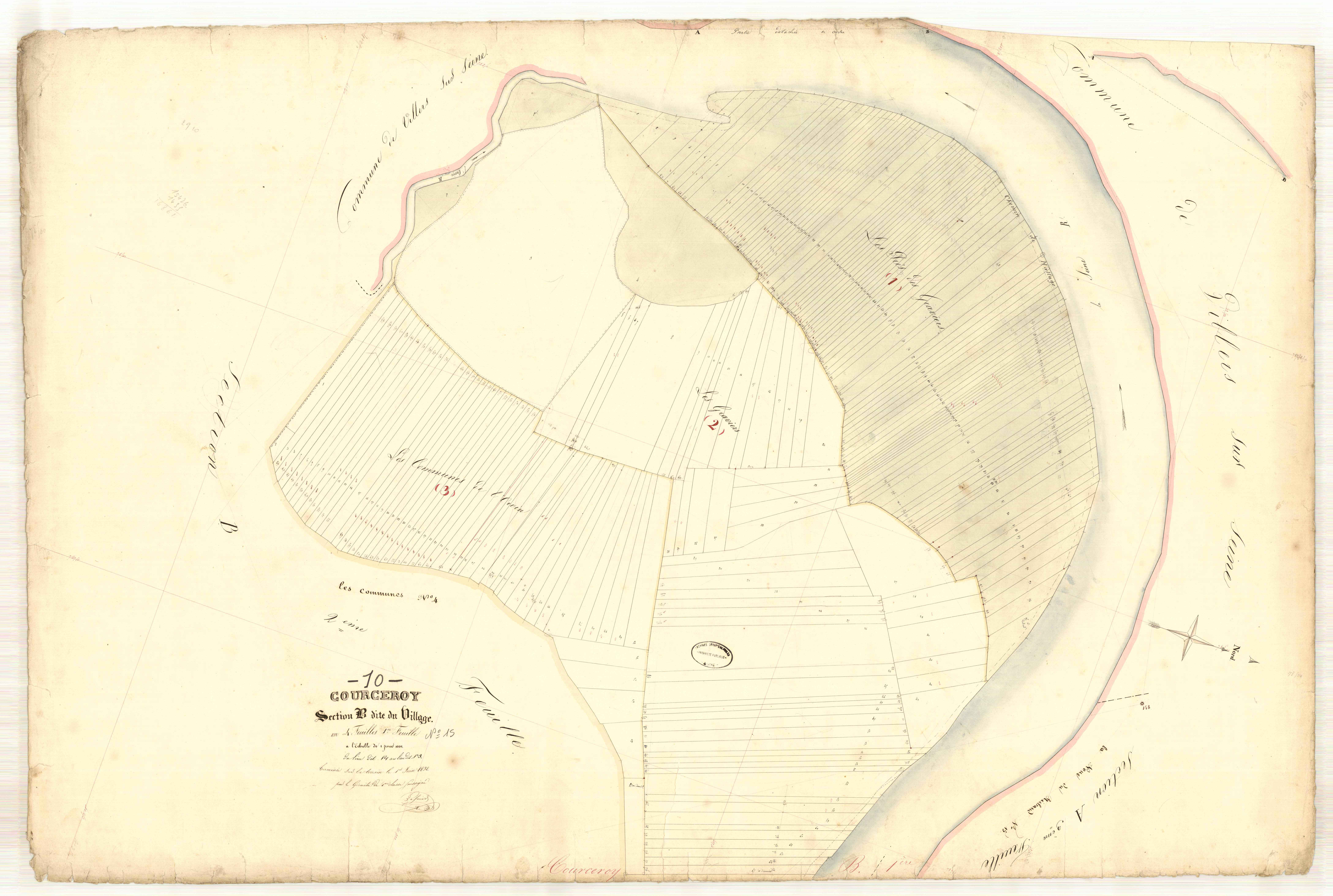 Courceroy, section B dite du village, feuille n° 8