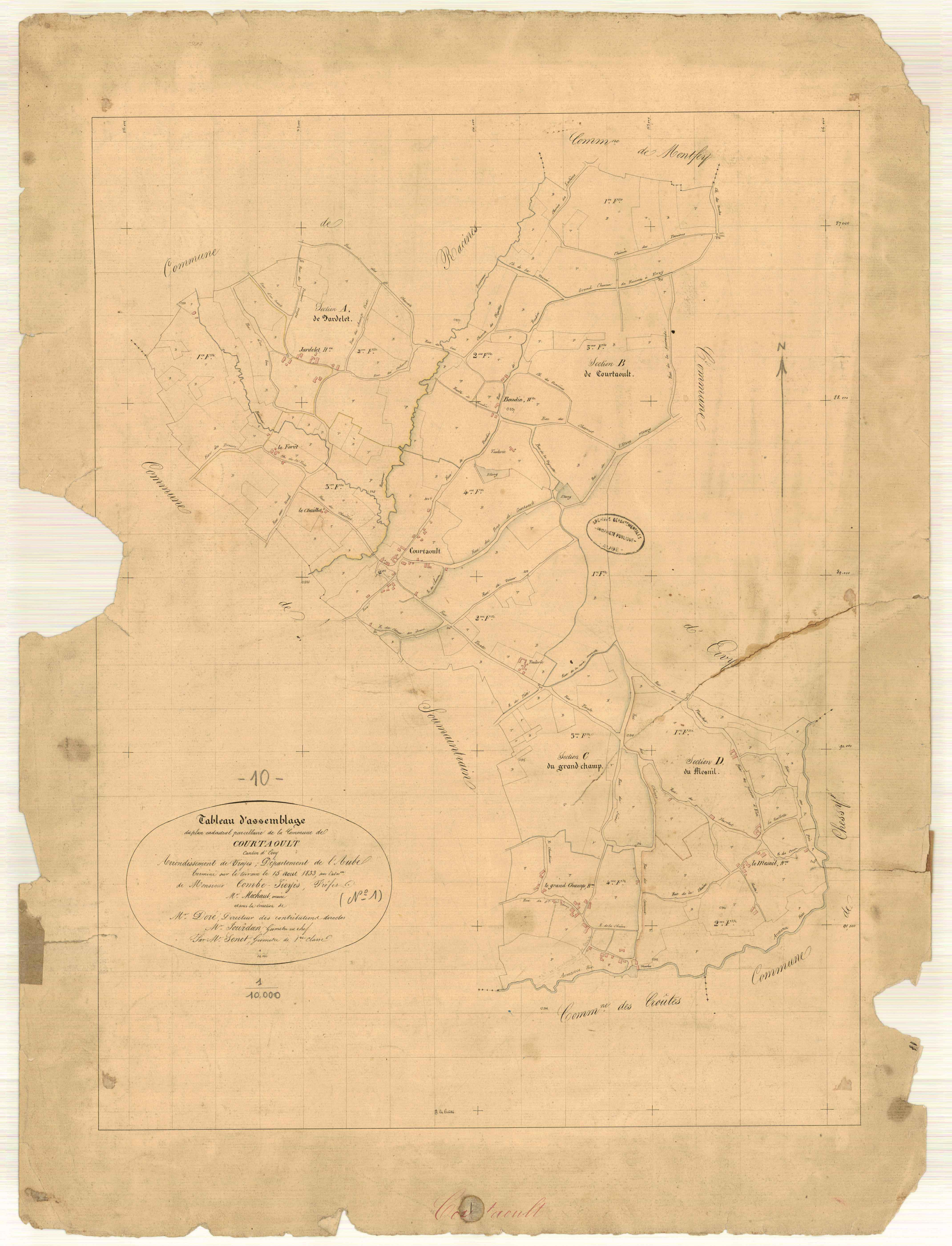 Courtaoult, tableau d'assemblage