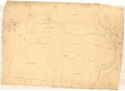 Courtaoult, section A dite du jardelet, feuille n° 3, parcelles n° 618-918