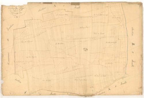 Courtenot, section A dite des mouillères, feuille n° 2, parcelles n° 391-785