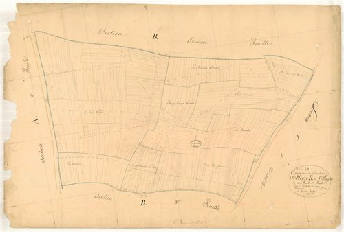 Courtenot, section B dite du village, feuille n° 2, parcelles n° 55-308