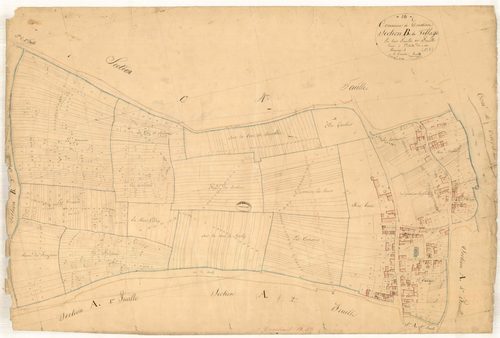 Courtenot, section B dite du village, feuille n° 3, parcelles n° 309-1134