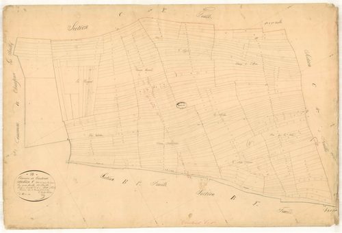 Courtenot, section C dite de la voie de fralignes, feuille n° 1, parcelles n° 1-341