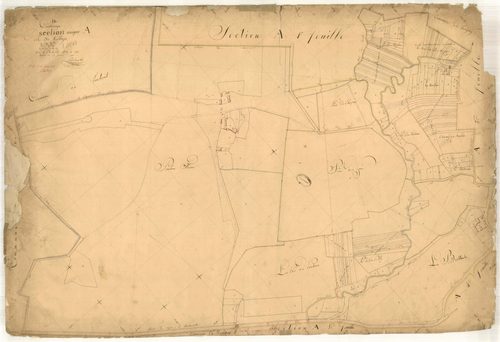Courteranges, section A dite du village, feuille n° 2, parcelles n° 205-450