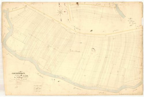 Courteron, section B dite du village, feuille n° 5, parcelles n° 680-853