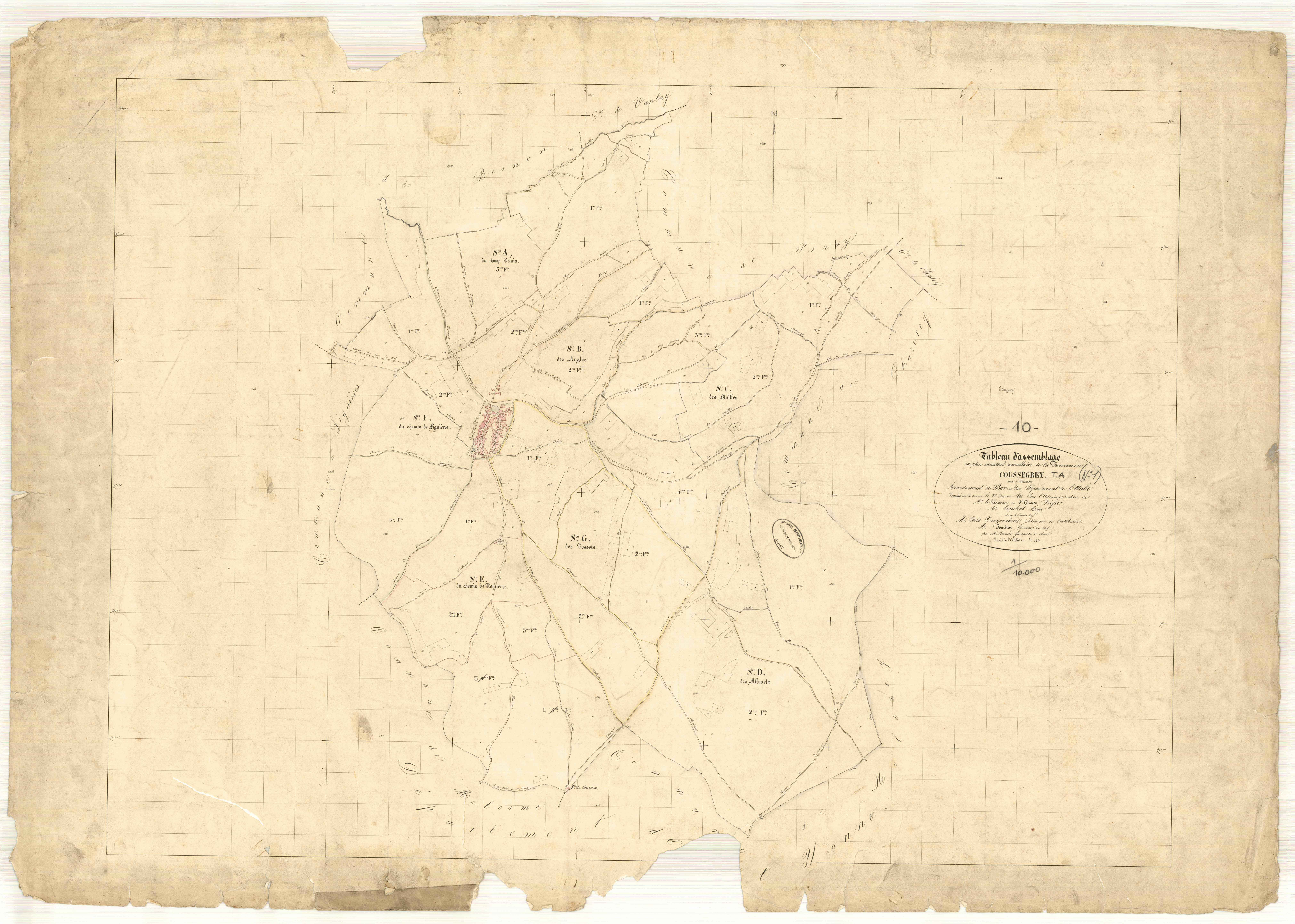 Coussegrey, tableau d'assemblage